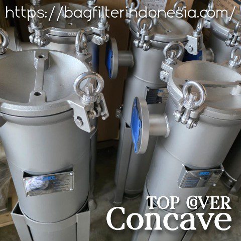 concave top cover stainless steel housing bag filter