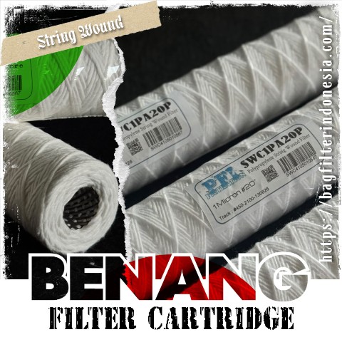 Filter Benang PP 20 Inch – String Wound Cartridge PP Core & SS304 Core