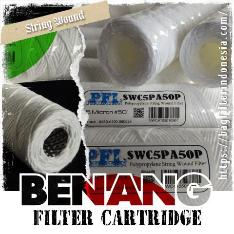 Filter Benang PP 50 Inch – String Wound Cartridge PP Core & SS304 Core