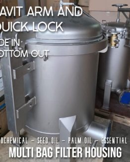 davit arm and quick lock stainless steel housing multi bag filter ss304 ss316l